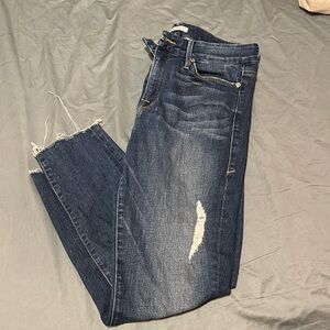 Good American high waist distressed skinny